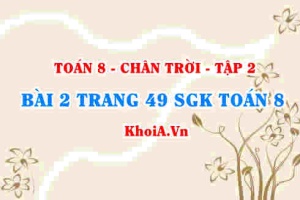 Bài 2 trang 49 Toán 8 Chân trời sáng tạo Tập 2